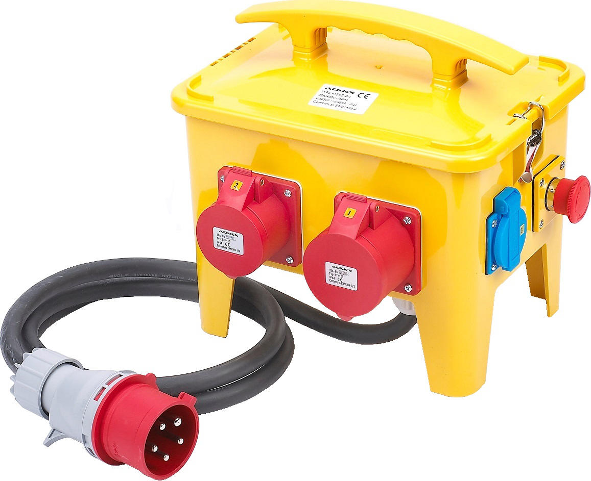Coffret De Chantier Portatif 7 Prises 16/32A 230/380V Disjoncteur Différentiel Avec Bouton D'arrêt D'Urgence Coffret De Chantier Portatif 7 Prises 16/32A 230/380V Disjoncteur Différentiel Avec Bouton D'arrêt D'Urgence