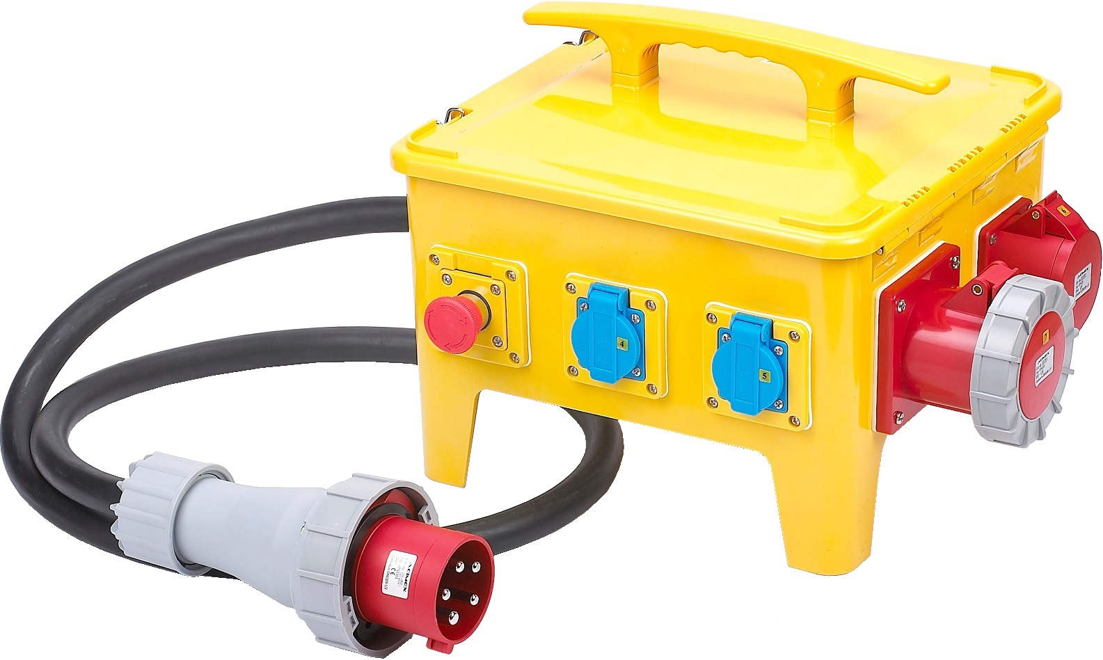 Coffret De Chantier Portatif 7 Prises 16/32/63A 230/380V Disjoncteur Différentiel Avec Bouton D'arrêt D'Urgence Coffret De Chantier Portatif 7 Prises 16/32/63A 230/380V Disjoncteur Différentiel Avec Bouton D'arrêt D'Urgence