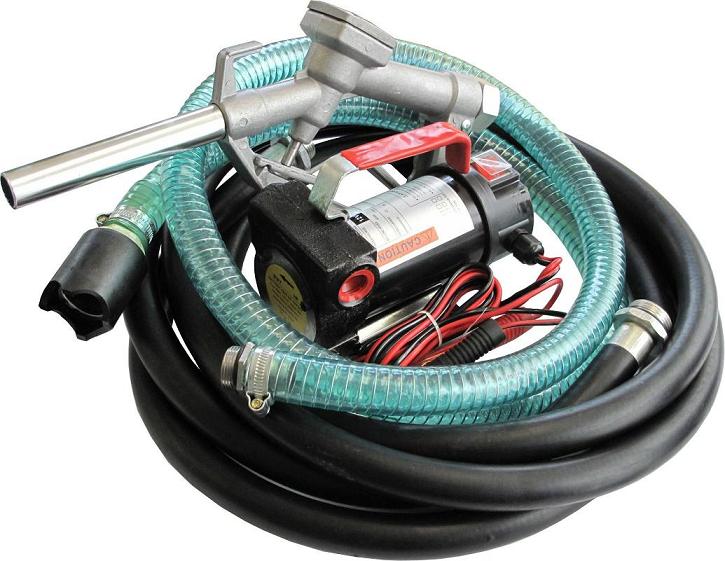 Pompe De Transfert Gasoil 12V 40L/min Avec Tuyaux Et Pistolet