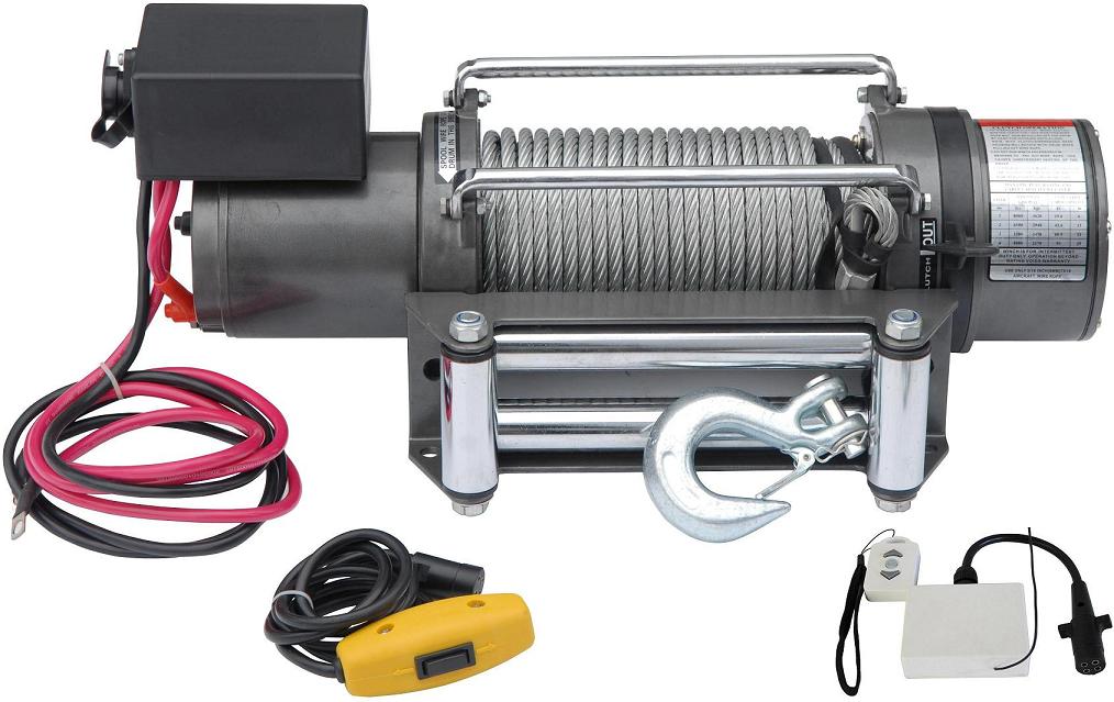 Treuil Électrique 12V Traction Max 3629 kg Avec Télécommande