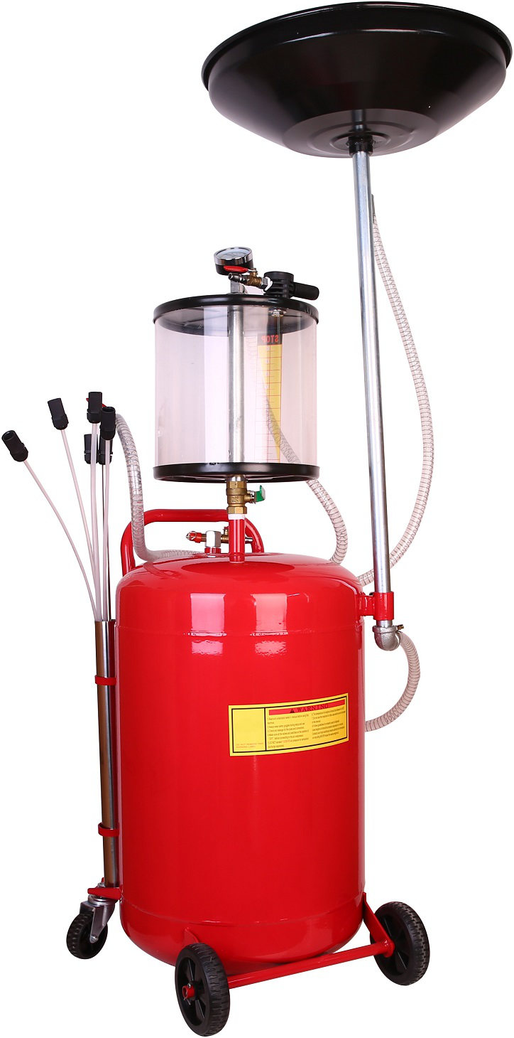 Récupérateur D'huile Par Gravité Et Aspiration 80L Avec Réservoir Transparent