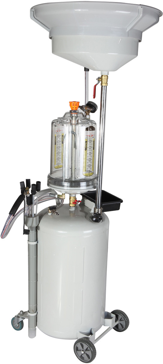 Récupérateur D'huile Par Gravité Et Aspiration 80L Avec Réservoir Transparent