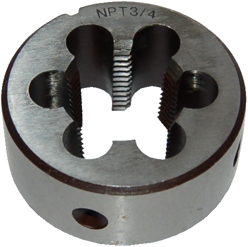 Filière Ronde 1/2-12 BSW - Acier Allié Pour Filetage à Droite - Diamètre 38 Mm
