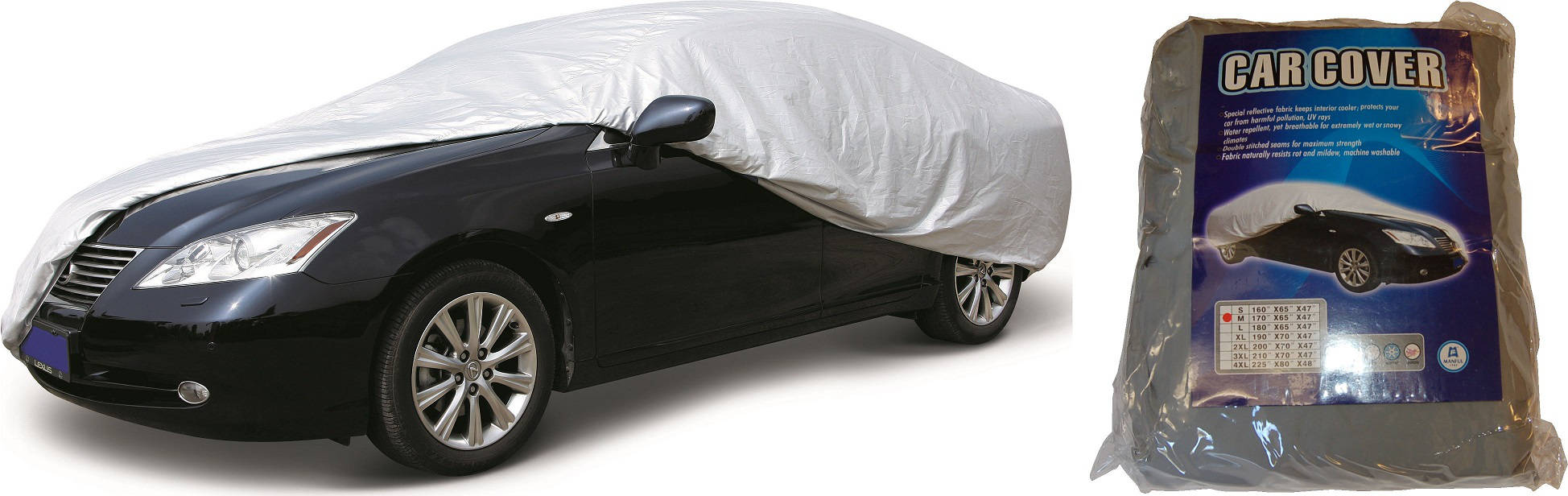 Housse De Protection Voiture Taille M 432 x 165 x 119 cm