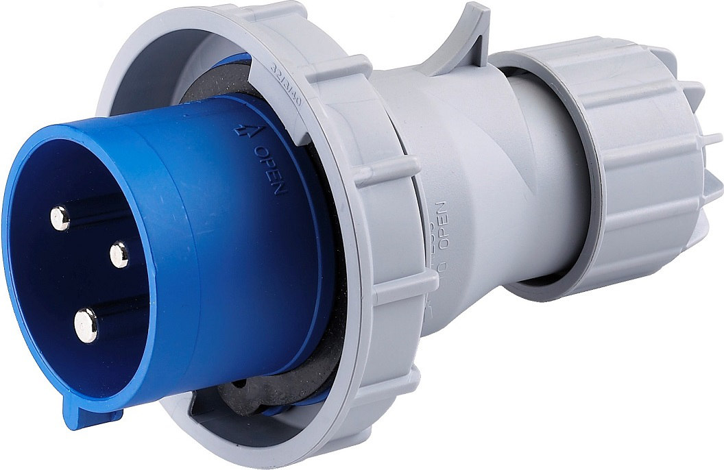 Prise Monophasée 2P+T Mâle 16A 230V Etanche IP67 Prise Monophasée 2P+T Mâle 16A 230V Etanche IP67