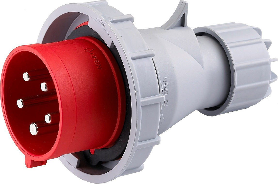 Prise Triphasée 3P+N+T Mâle 16A 380V Etanche IP67