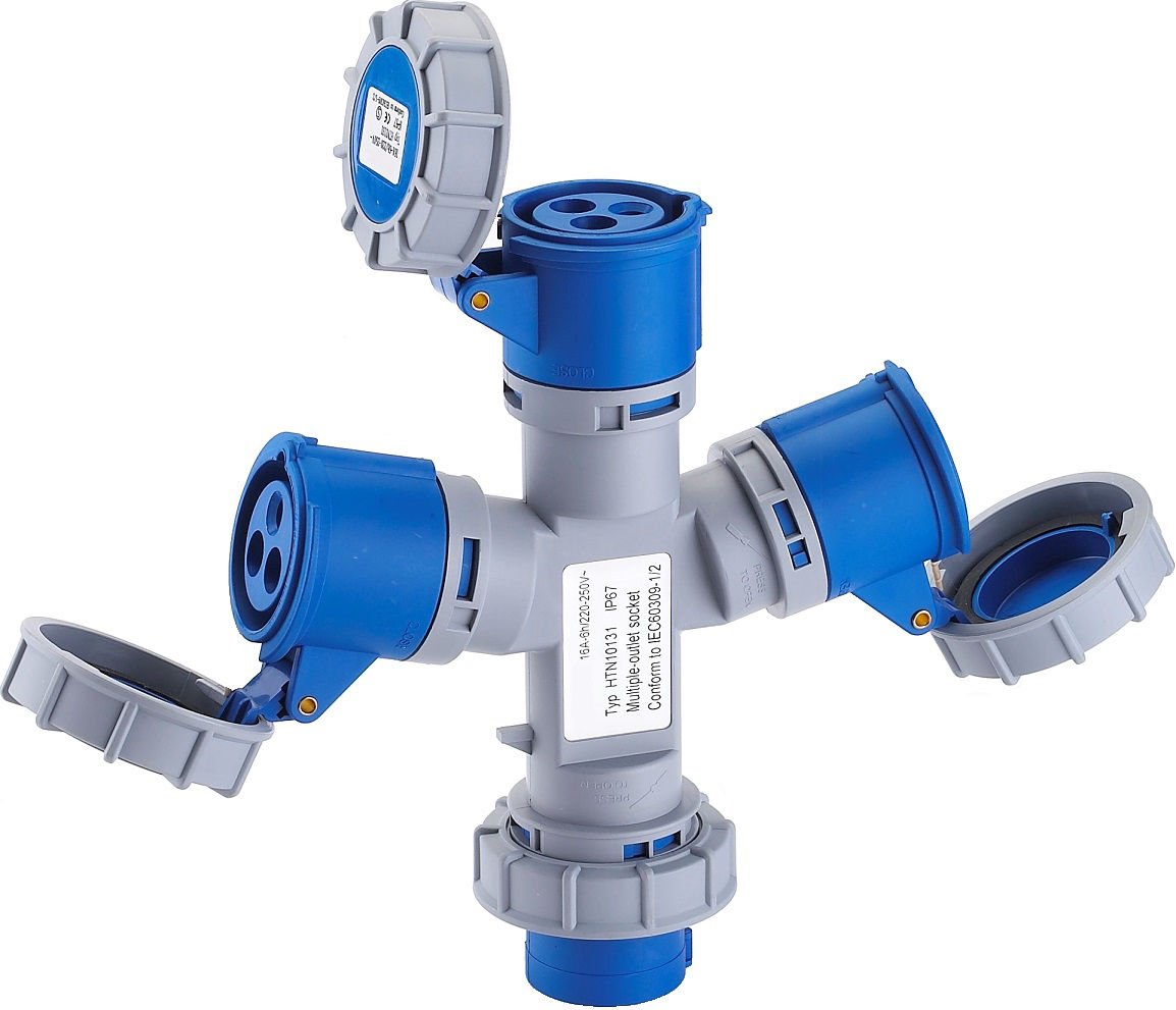 Multiprise 3 Prises CEE 16A 2P+T 230V Etanche IP67