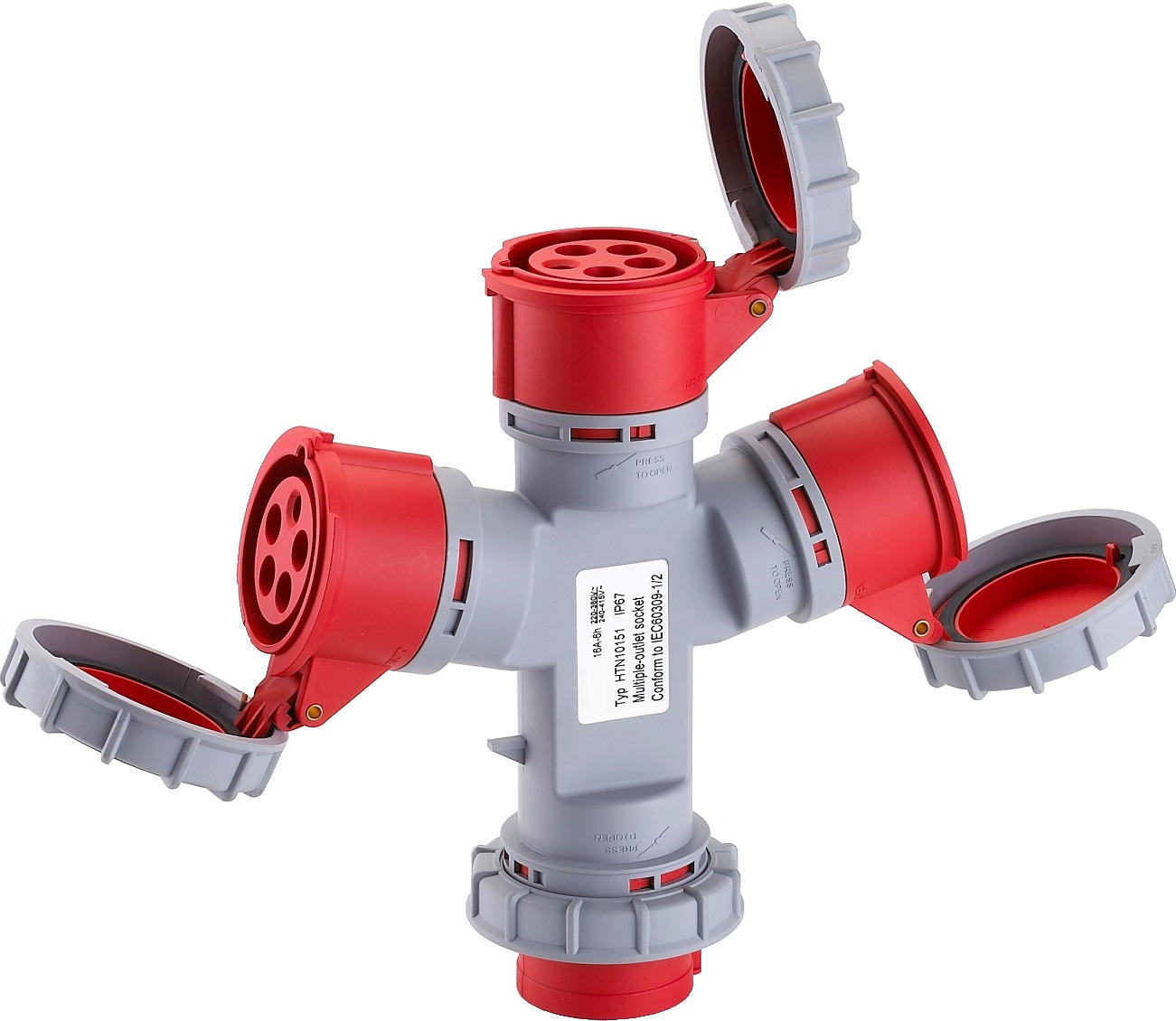 Multiprise 3 Prises CEE 16A 3P+N+T 380V Etanche IP67