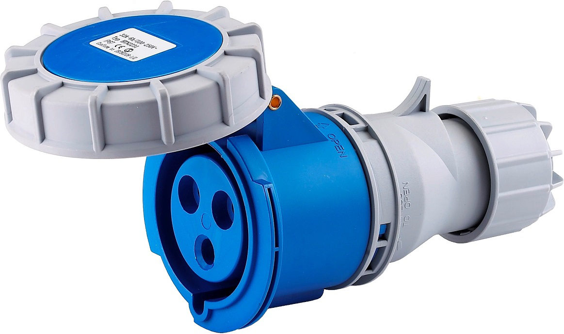 Prise Monophasée 2P+T Femelle 32A 230V Etanche IP67