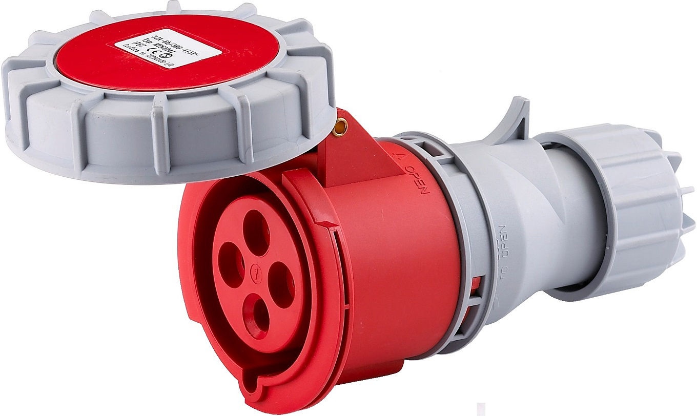 Prise Mobile Triphasée 3P+T Femelle 32A 380V Etanche IP67