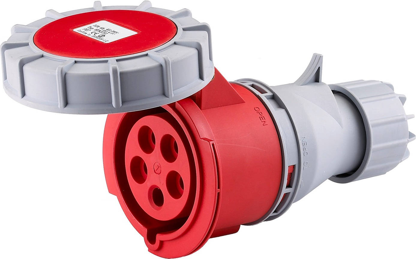 Prise Mobile Triphasée 3P+N+T Femelle 32A 380V Etanche IP67