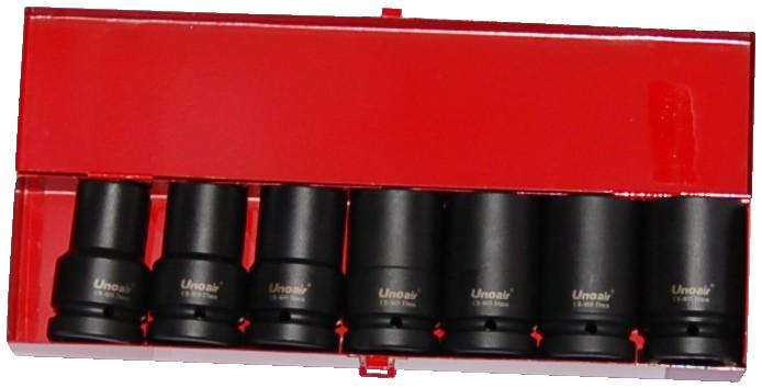 Coffret 7 Douilles Longues 1" CrMo