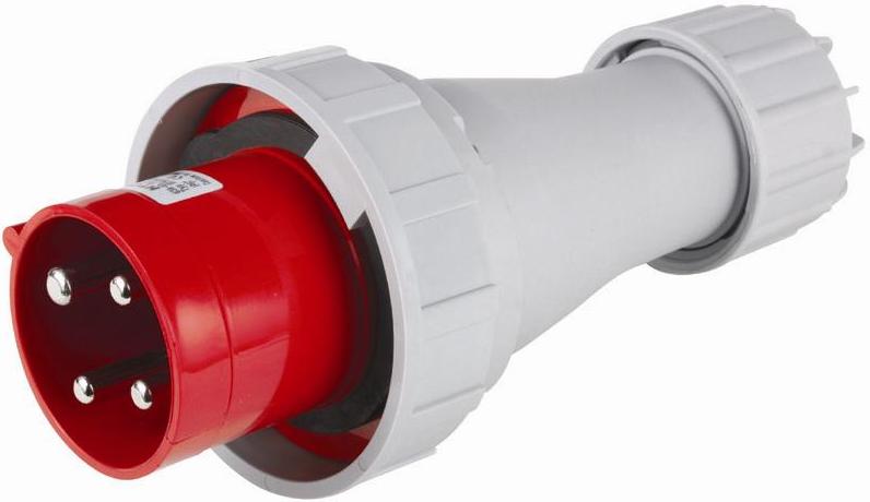 Prise Triphasée 3P+T Mâle 63A 380V Étanche IP67