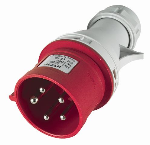 Prise Triphasée 3P+N+T Mâle 32A 380V