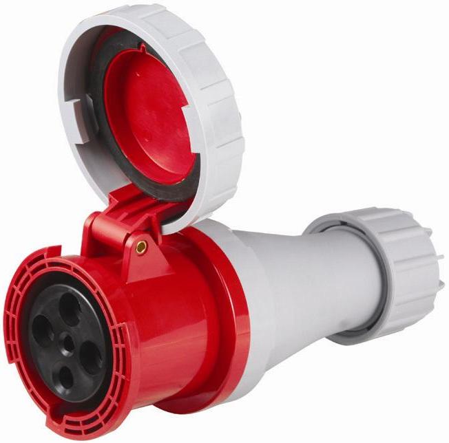 Prise Mobile Triphasée 3P+T Femelle 63A 380V Étanche IP67