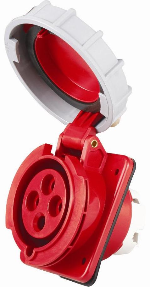 Prise Encastrable Triphasée 3P+T Femelle 16A 380V Étanche IP67
