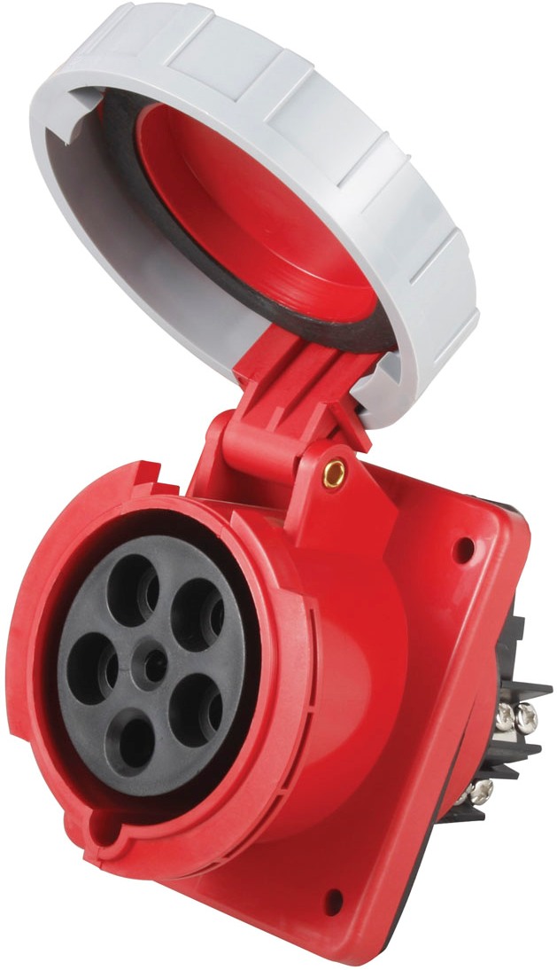 Prise Encastrable Triphasée 3P+N+T Femelle 125A 380V Étanche IP67 Prise Encastrable Triphasée 3P+N+T Femelle 125A 380V Étanche IP67
