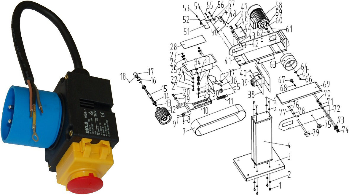Bouton Interrupteur De Rechange Pour Meuleuse Bosch 9553, BGA452, DGA452 - Pièce N°419566-3