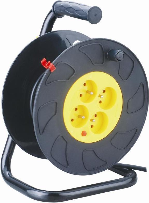 Enrouleur Électrique 25m Rallonge 4 Prises