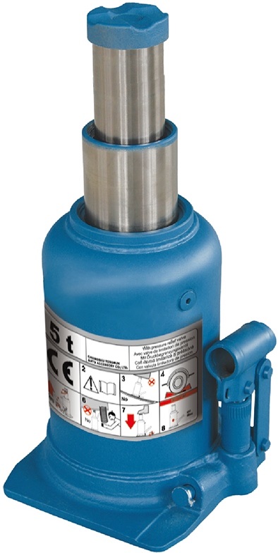 Cric Bouteille Hydraulique 5T Télescopique