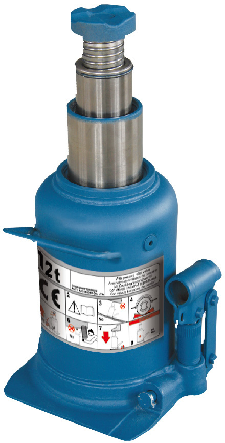 Cric Bouteille Double Vérin 12 Tonnes Télescopique