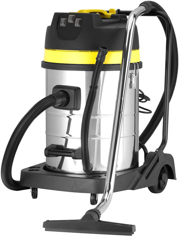 Aspirateur Eau Et Poussière Professionnel 70L 3000W Cuve Inox 3 Moteurs