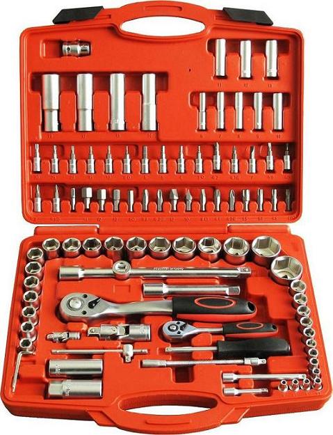 Coffret à Douilles 1/4" 1/2" 94 Pièces, Clés à Cliquet