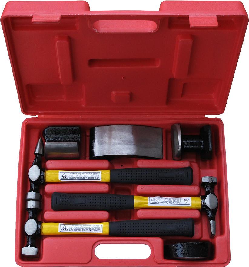Coffret 3 Marteaux Carrossier Et 4 Tas