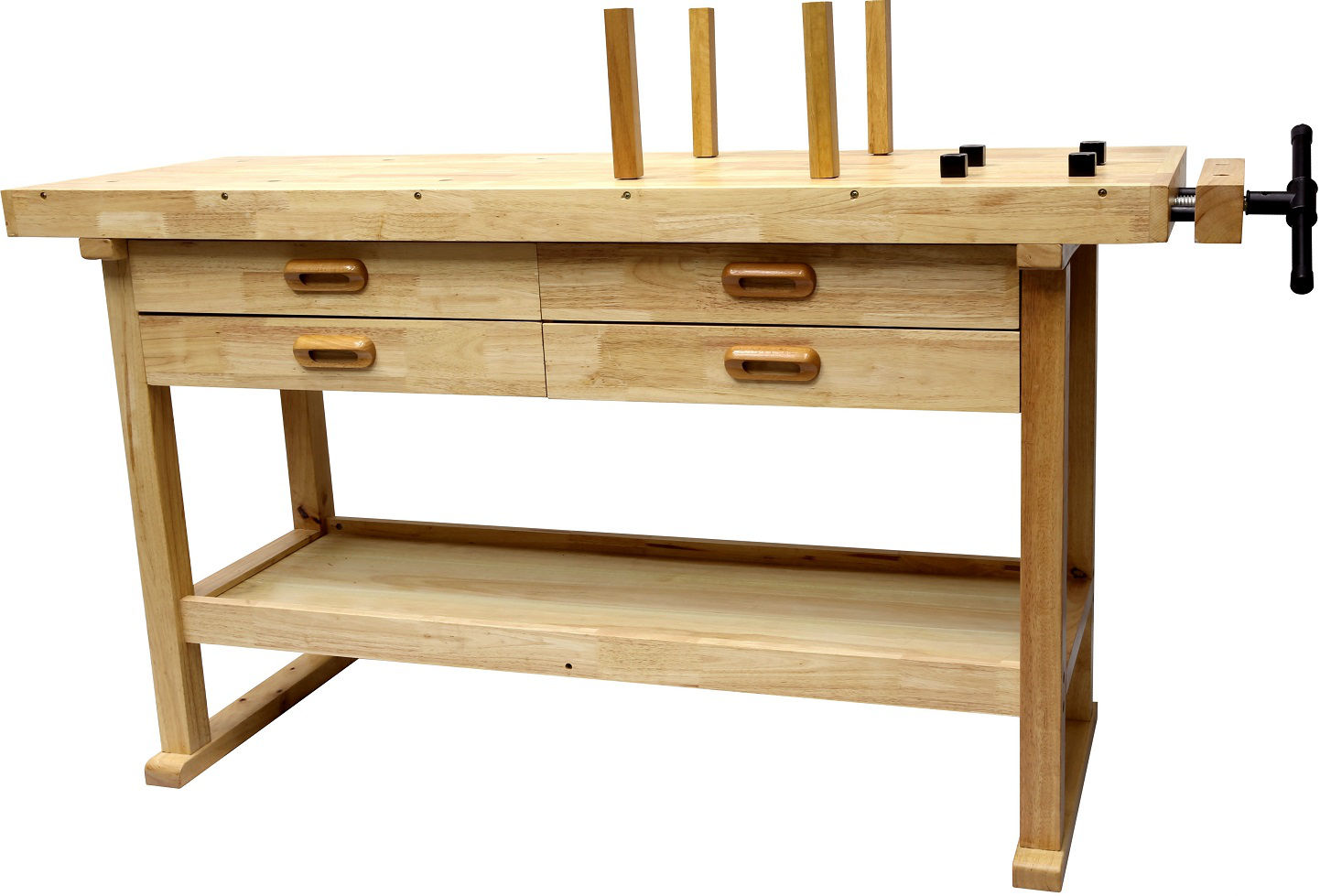 Établi Bois De Menuisier 1,5m 4 Tiroirs 1 Étau Établi Bois De Menuisier 1,5m 4 Tiroirs 1 Étau