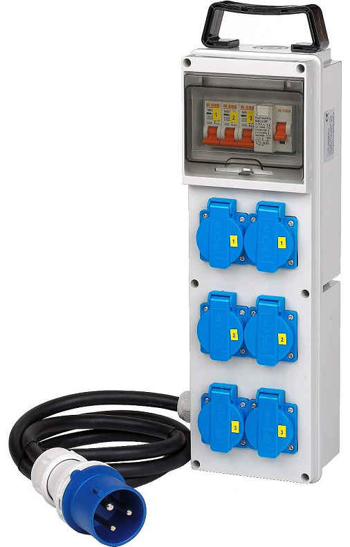 Coffret De Chantier 6 Prises Françaises 16A 230V Disjoncteur Différentiel