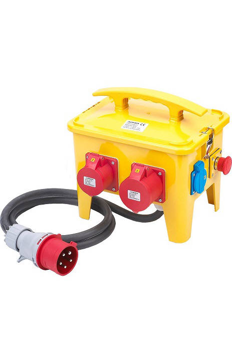 Coffret De Chantier Portatif 7 Prises 16/32A 230/380V Disjoncteur Différentiel Avec Bouton D'arrêt D'Urgence