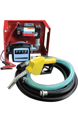 Pompe De Transfert Gasoil 24V 40L/min Avec Tuyaux Pistolet Automatique Et Débitmètre