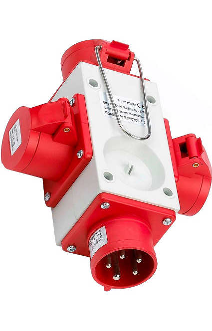 Multiprise 3 Prises CEE 32A 3P+N+T 380V IP44