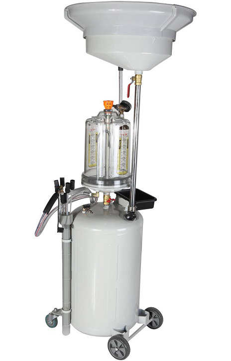 Récupérateur D'huile Par Gravité Et Aspiration 80L Avec Réservoir Transparent