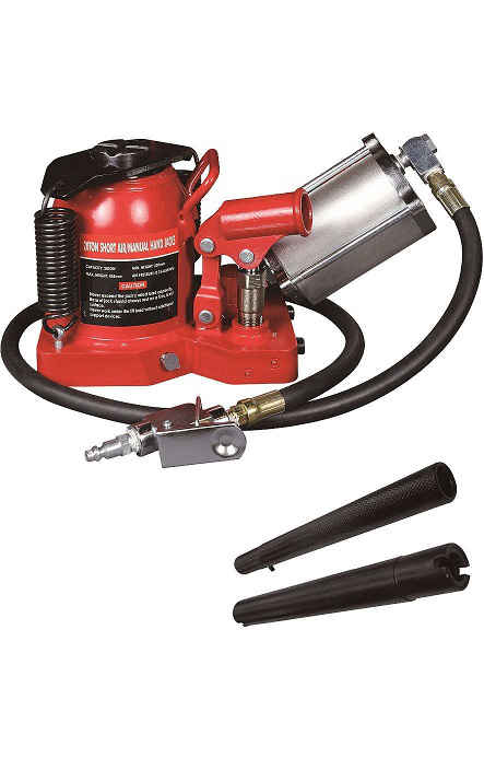 Cric Bouteille Hydropneumatique Surbaissé 20 Tonnes Embase Soudée