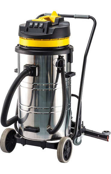 Aspirateur Eau Et Poussière Professionnel Avec Raclette 80L 3000W Cuve Inox 3 Moteurs