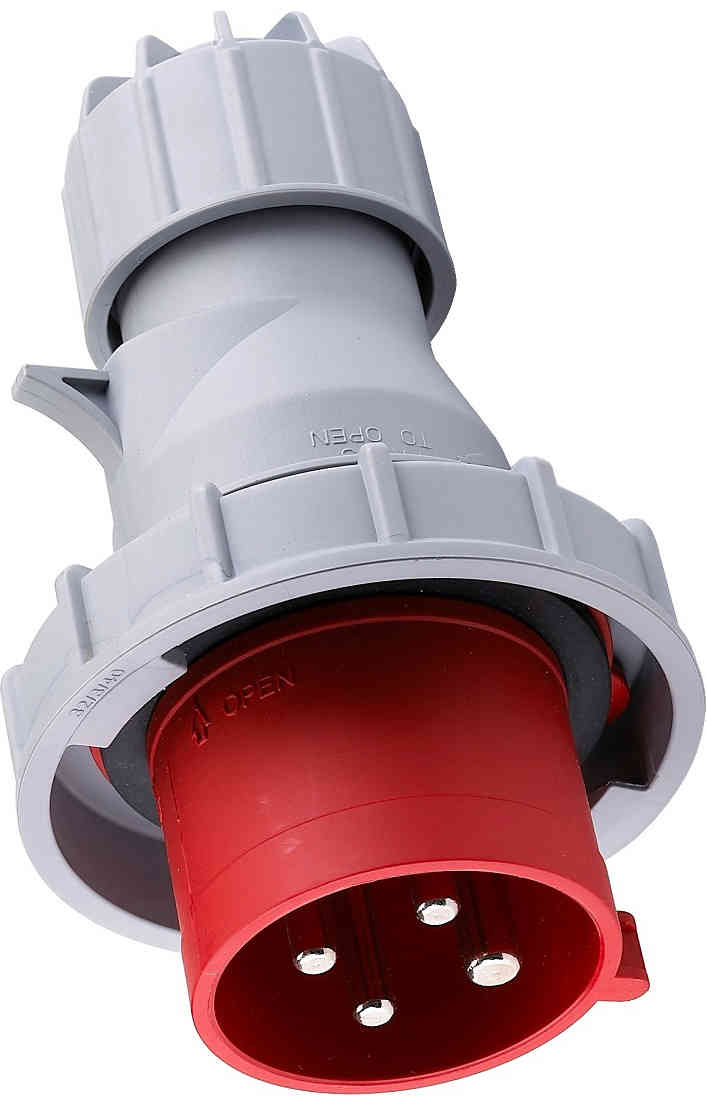 Prise Triphasée 3P+T Mâle 32A 380V Etanche IP67