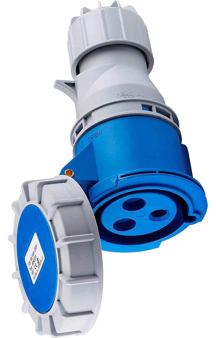 Prise Monophasée 2P+T Femelle 32A 230V Etanche IP67