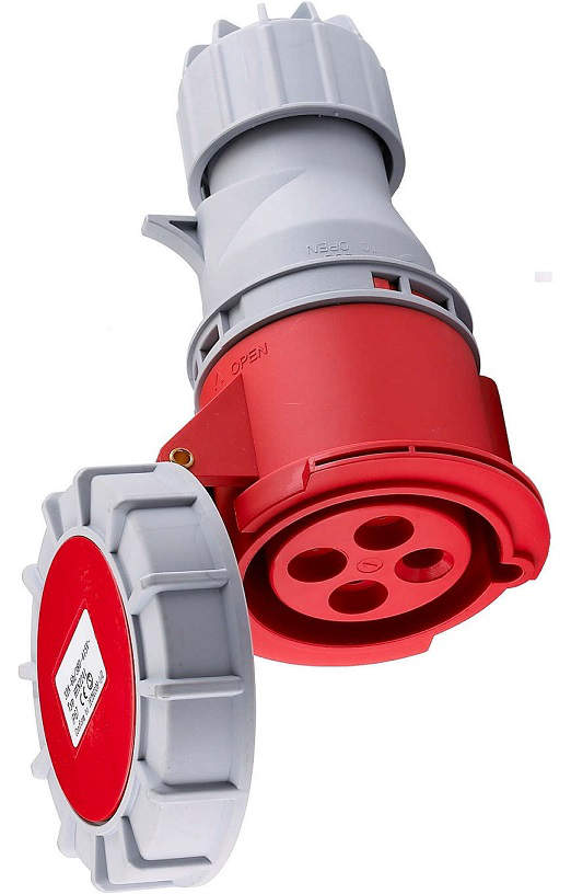 Prise Mobile Triphasée 3P+T Femelle 32A 380V Etanche IP67