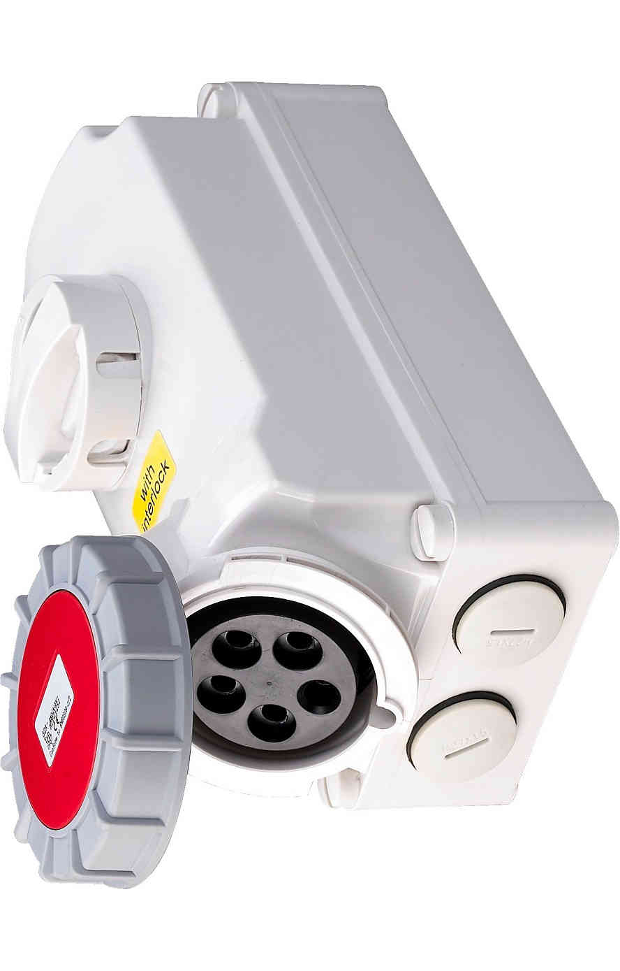 4pin 32Amp prise murale étanche IP44 3 phase 380V