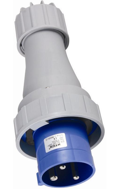 Prise 2p+T mâle 63A Étanche IP67