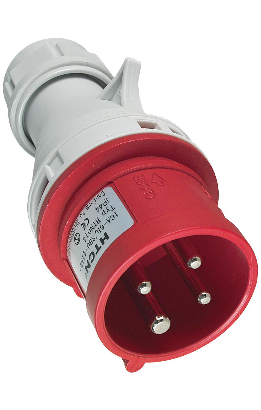 Prise Triphasée 3P+T Mâle 16A 380V Electricité coffret de chantier et prise