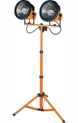 Projecteur De Chantier Double Éco 2 x 36W Sur Pied Télescopique