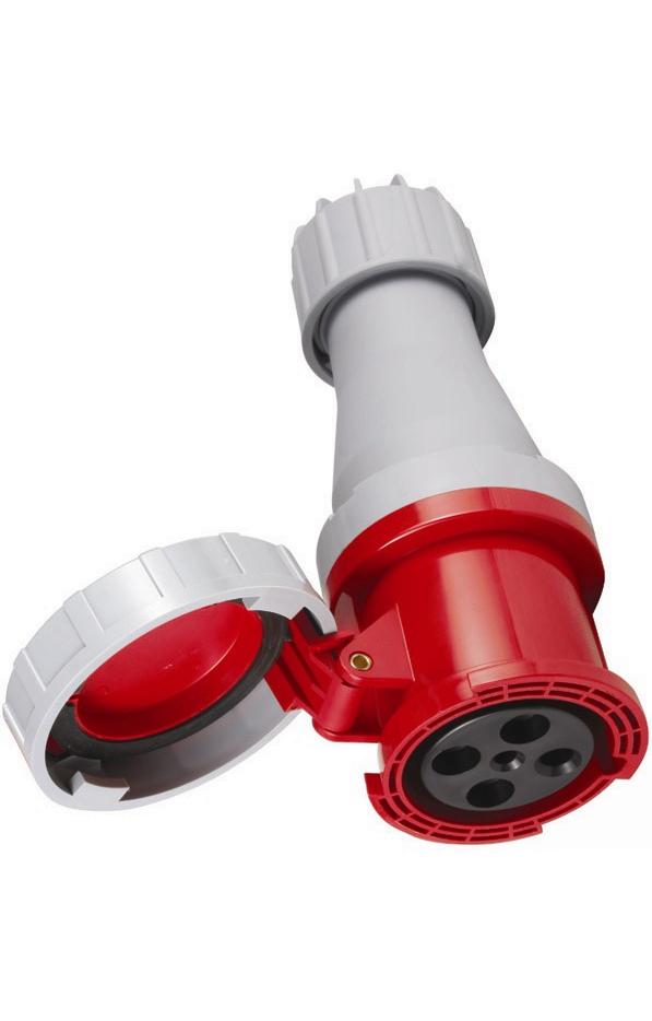 Prise Mobile Triphasée 3P+N+T Femelle 63A 380V Étanche IP67