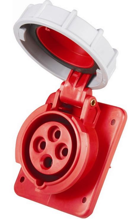 Prise Encastrable Triphasée 3P+T Femelle 32A 380V Étanche IP67