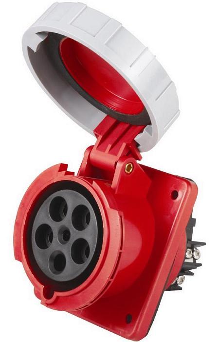 Prise Encastrable Triphasée 3P+N+T Femelle 63A 380V Étanche IP67