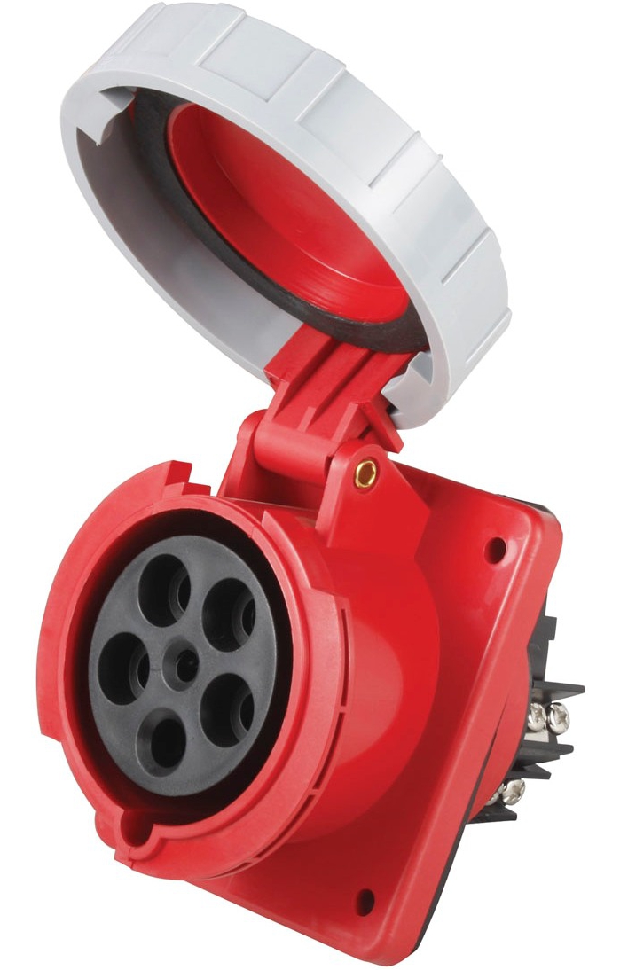 Prise Encastrable Triphasée 3P+N+T Femelle 125A 380V Étanche IP67