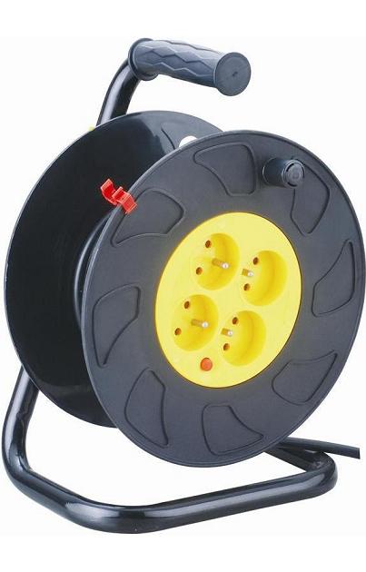 Enrouleur Électrique 25m Rallonge 4 Prises