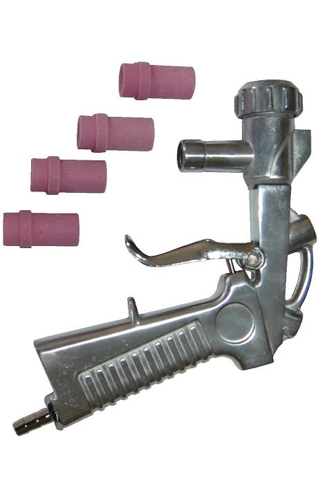 Pistolet de sablage de rechange - pour cabine de sablage à air comprimé -  avec 4 buses en céramique - 4 à 7 mm