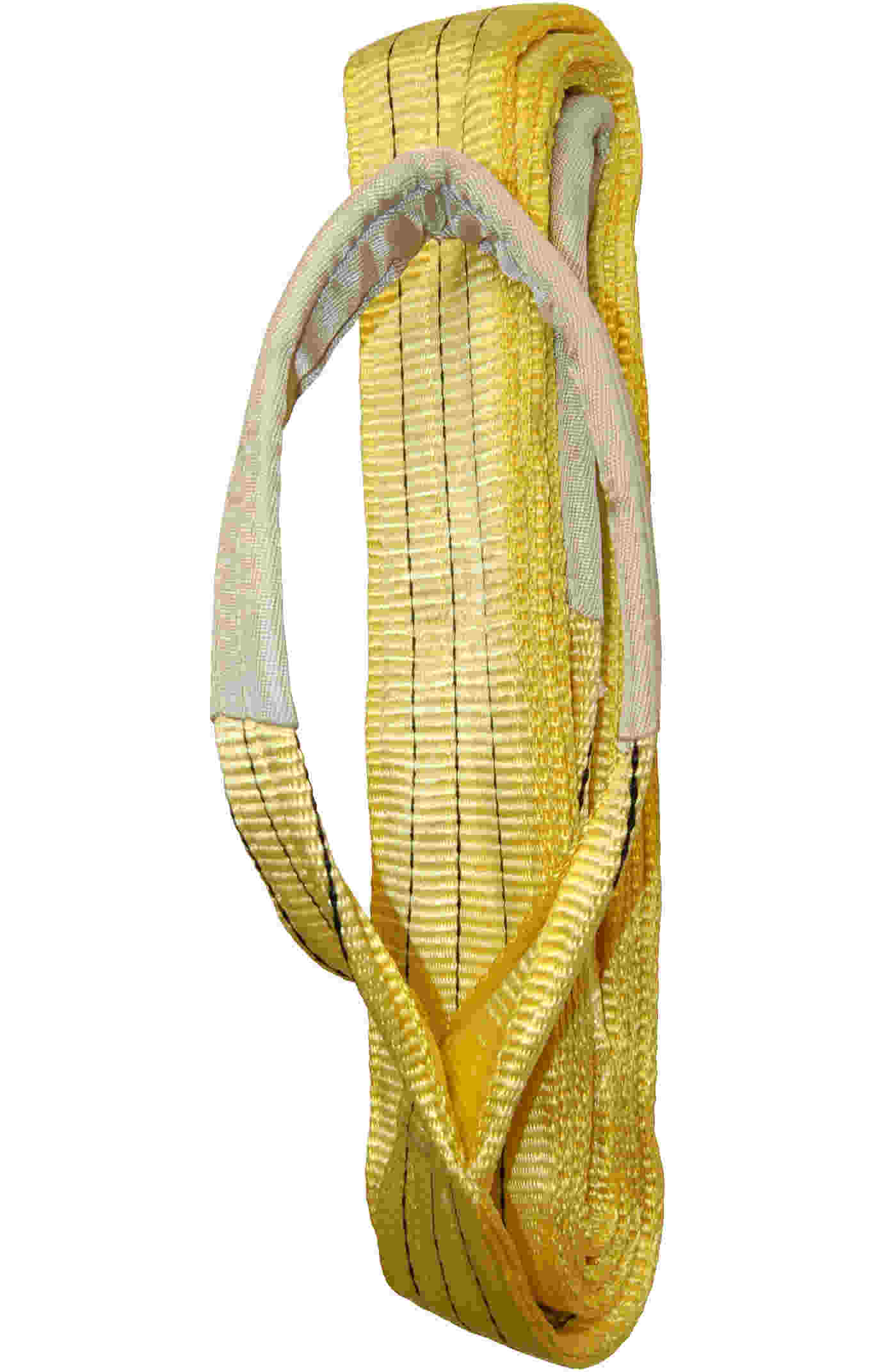 Sangle De Levage Double Couche Polyester - 3000 Kg, 8 M, Jaune, Norme DIN EN 1492-1 - 2